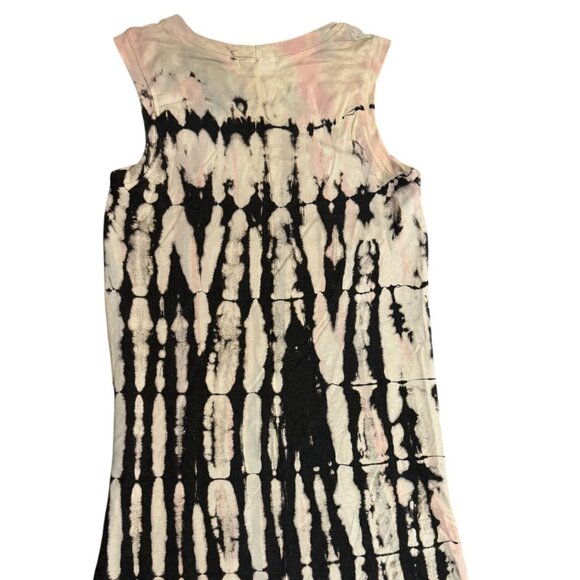 Socialite XS Sleeveless Tie-Dye Dress Tan/Blue/Black 48% Polyester 48% Rayon - Picture 6 of 6